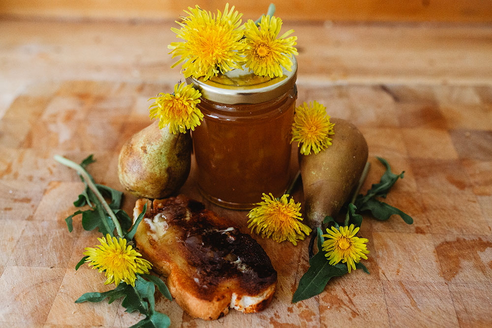 Two Recipes: Dandelion & Pear Jam and Dandelion Crisps