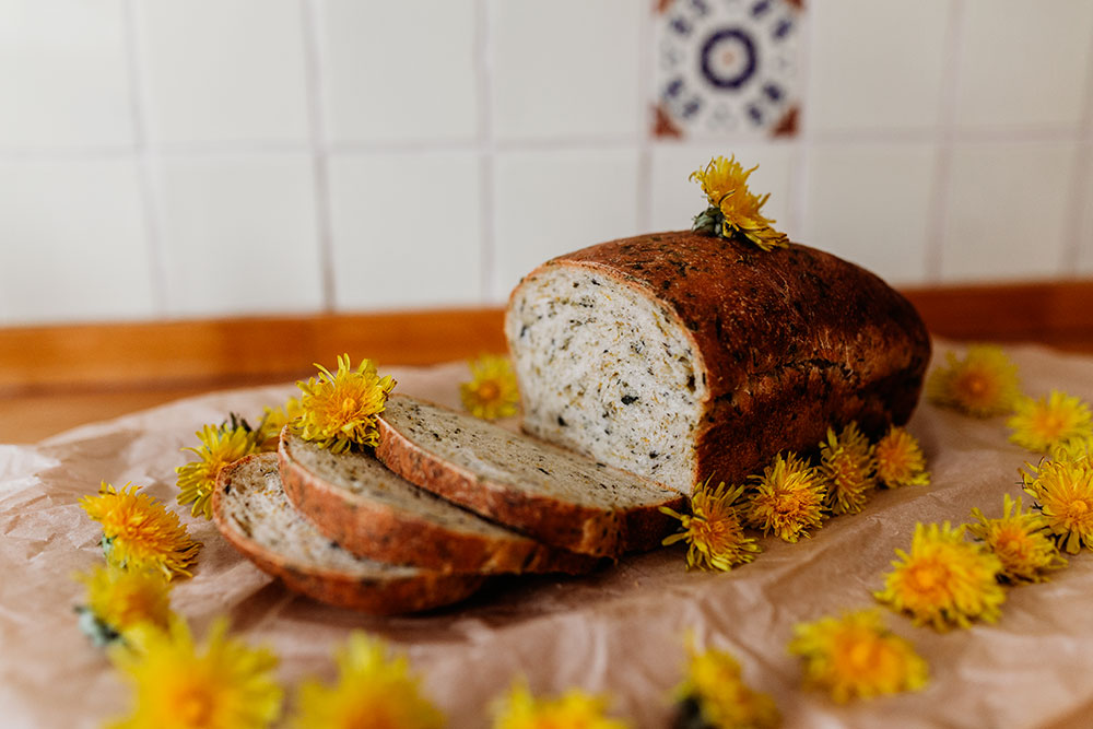 Three Recipes: Dandelion Bread (one sweet & one savoury) & Dandelion Honey