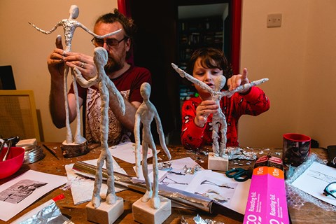 Giacometti inspired sculpture