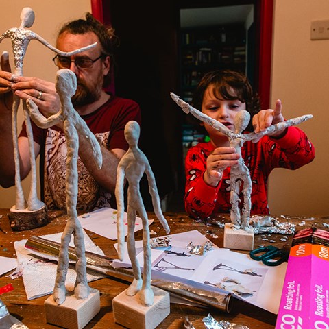 Giacometti inspired sculpture