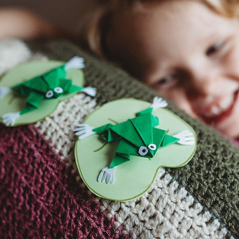 Origami Jumping Frogs