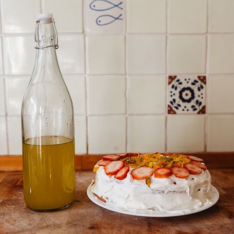 Vegan Gorse Cake: remaking my swedish cream cake!