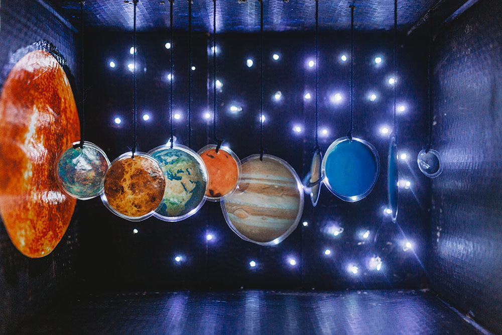 solar system shoebox diorama